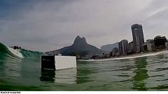 Surfer's close encounter with a fridge prompts pollution plea