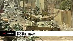 ساکنان منطقه زنجلی موصل خانه‌هایشان را ترک می‌کنند