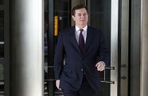 Image: Former Trump campaign manager Paul Manafort departs after a bond hea
