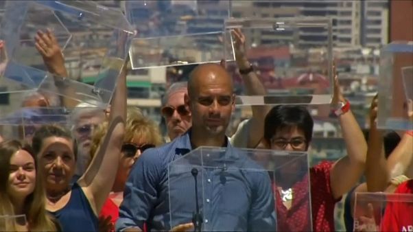 Guardiola se suma a la petición del referéndum Guardiola se suma a la petición del referéndum