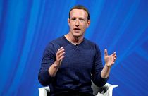 Image: Facebook's founder and CEO Mark Zuckerberg speaks at the Viva Tech s