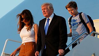 Melania y Barron Trump se instalan en la Casa Blanca