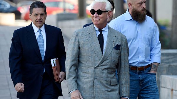 Image: Roger Stone, former adviser to President Donald Trump, arrives for a Image: Roger Stone, former adviser to President Donald Trump, arrives for a