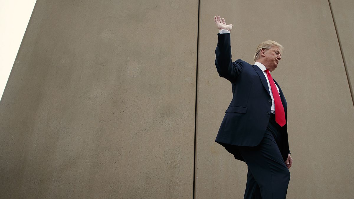 Trump tours U.S.-Mexico border wall prototypes