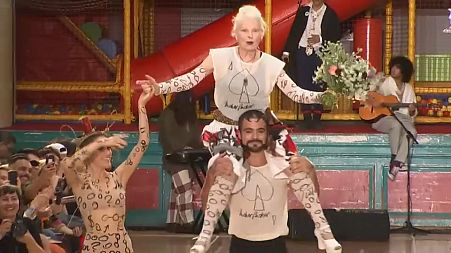 Vivienne Westwood praises Corbyn at 2018 Spring/Summer collection catwalk
