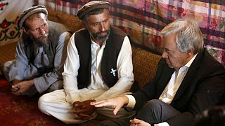 کابل؛ دیدار آنتونیو گوترش با آوارگان جنگ و رئیس جمهوری افغانستان