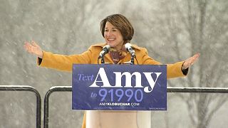 Image: Sen. Amy Klobuchar announces her run for president in Boom Park, Min