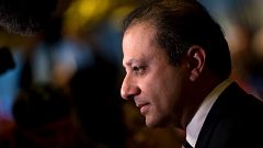 Image: Preet Bharara speaks to reporters at Trump Tower in New York on Nov.