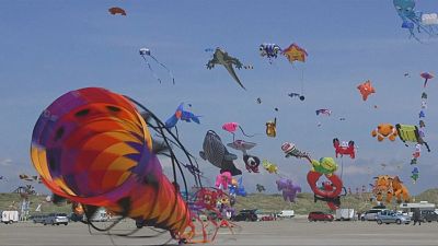 Thousands of kites fill the sky for annual festival