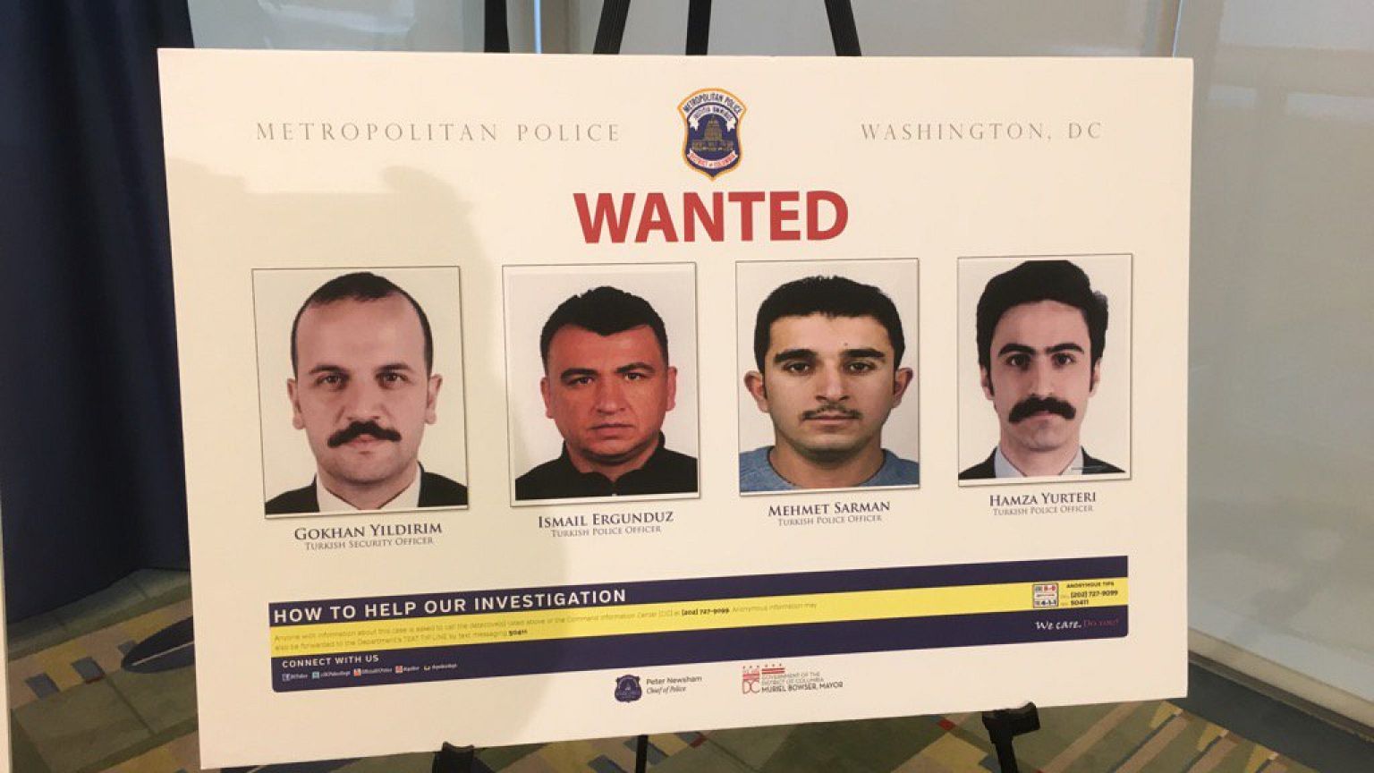 ABD polisi, yakalama kararı çıkarttığı Erdoğan'ın korumalarının fotoğraflarını yayımladı