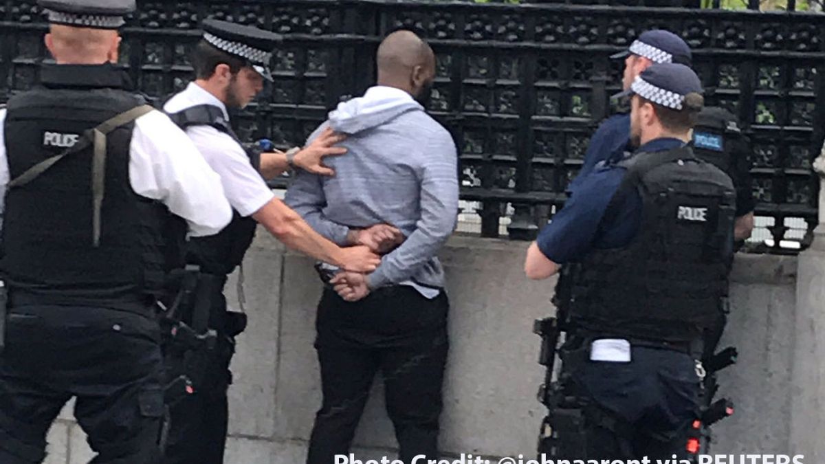 British police detain man at London's Palace of Westminster