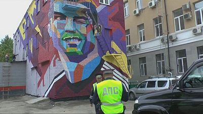 Ronaldo'nun grafitisi Rusya semalarında