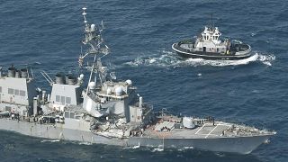 Colisión entre un destructor de Estados Unidos y una nave mercante filipina en Japón