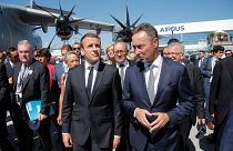 Macron visita el Salón Aeronáutico de Le Bourget