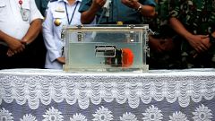 Image: The cockpit voice recorder from Lion Air JT610 in a special containe