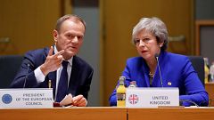 Image: British Prime Minister Theresa May and European Union Council Presid