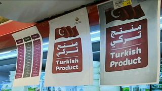 Katar'da süpermarket raflarını Türk ürünleri doldurdu
