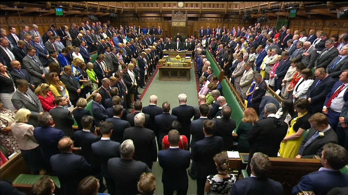 Rare moment of unity as UK parliament joins for minute's silence