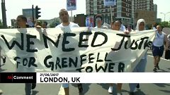Marcha por las víctimas de la torre Grenfell