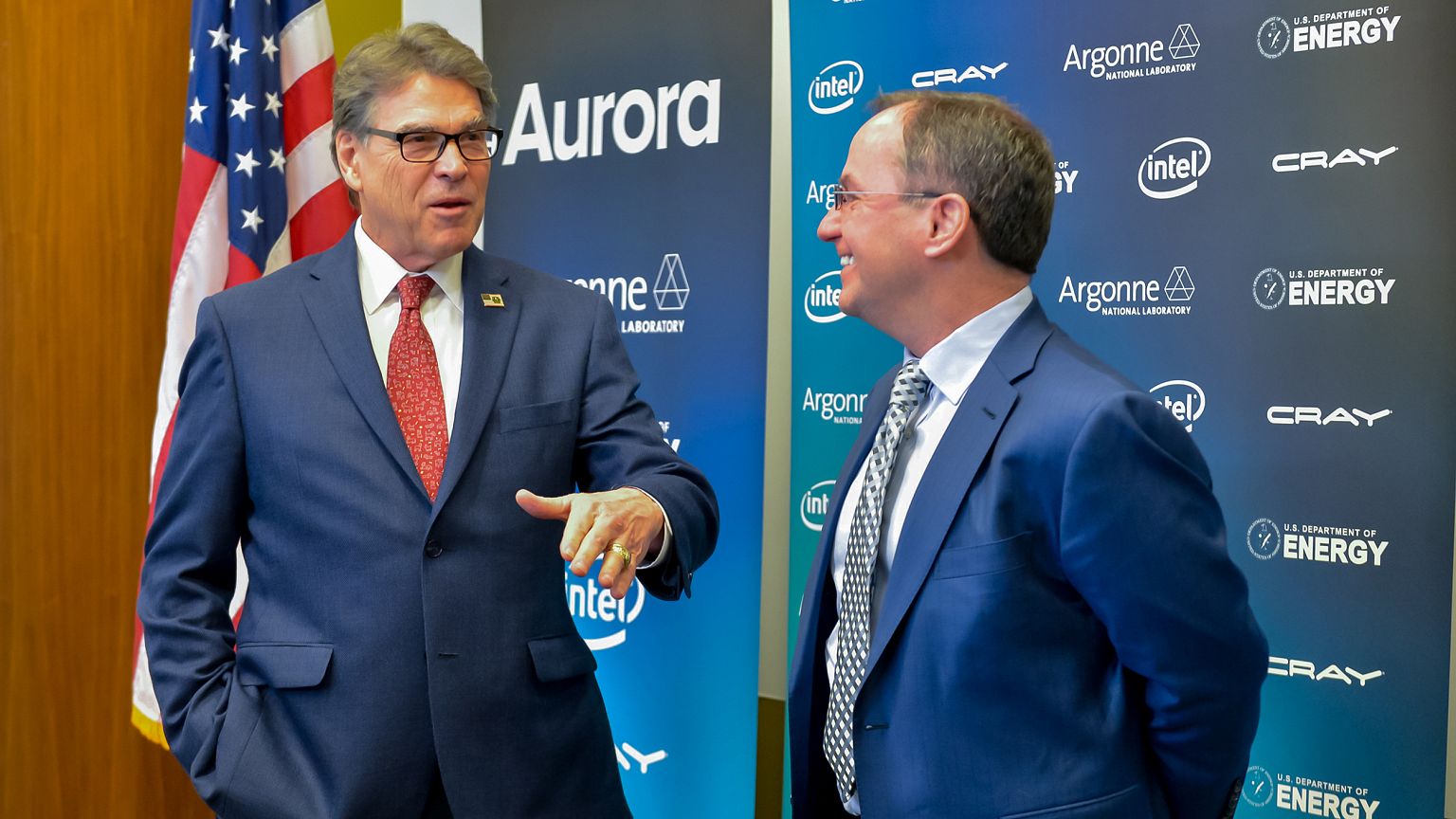 Image: Rick Perry, Bob Swan