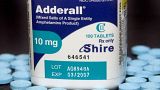 Ten milligram tablets of the hyperactivity drug, Adderall, m
