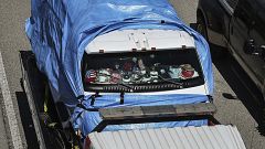 The van federal agents are investigating in connection with package bombs t
