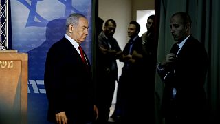 Image: Israeli Prime Minister Benjamin Netanyahu arrives to deliver a state