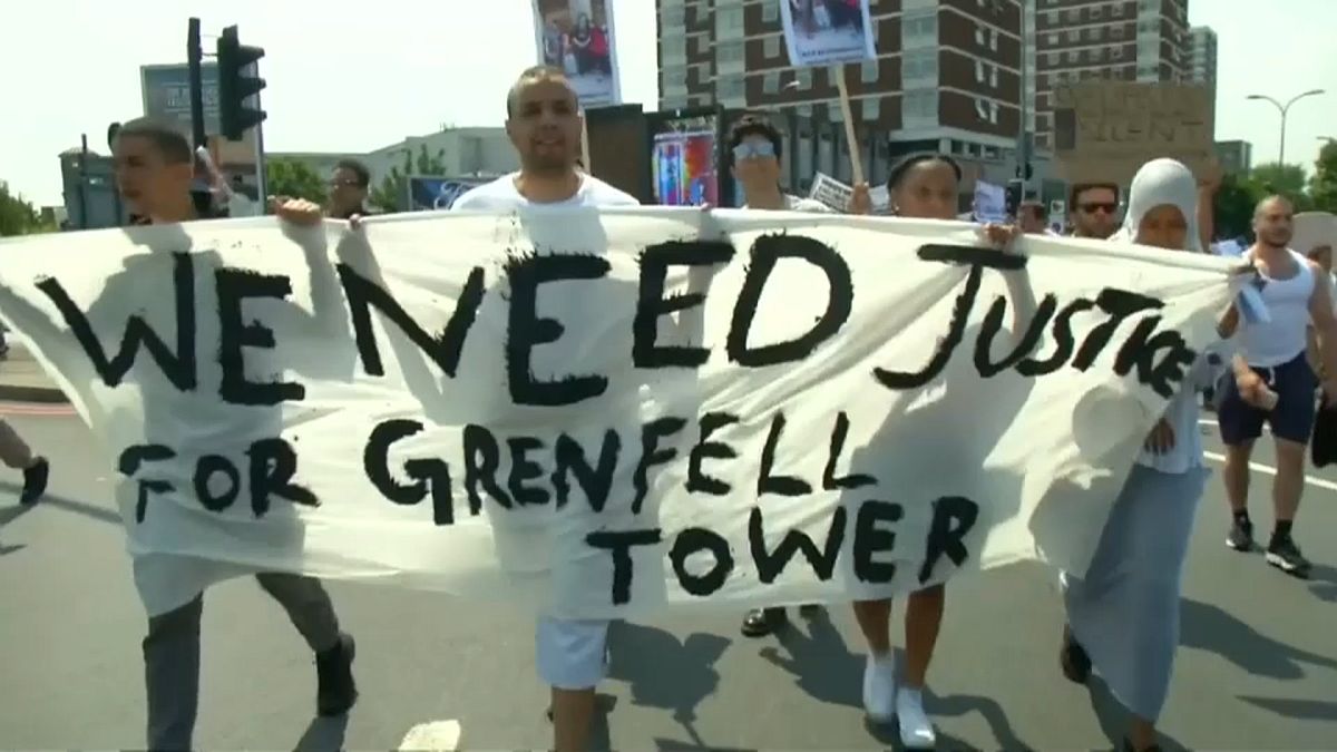 Londres : ils réclament "justice" pour les morts de la tour Grenfell