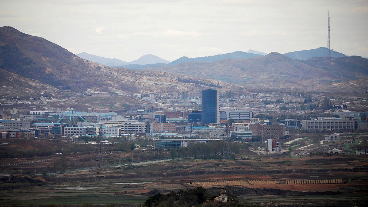 Image: The inter-Korean Kaesong Industrial Complex as seen from the Dora ob