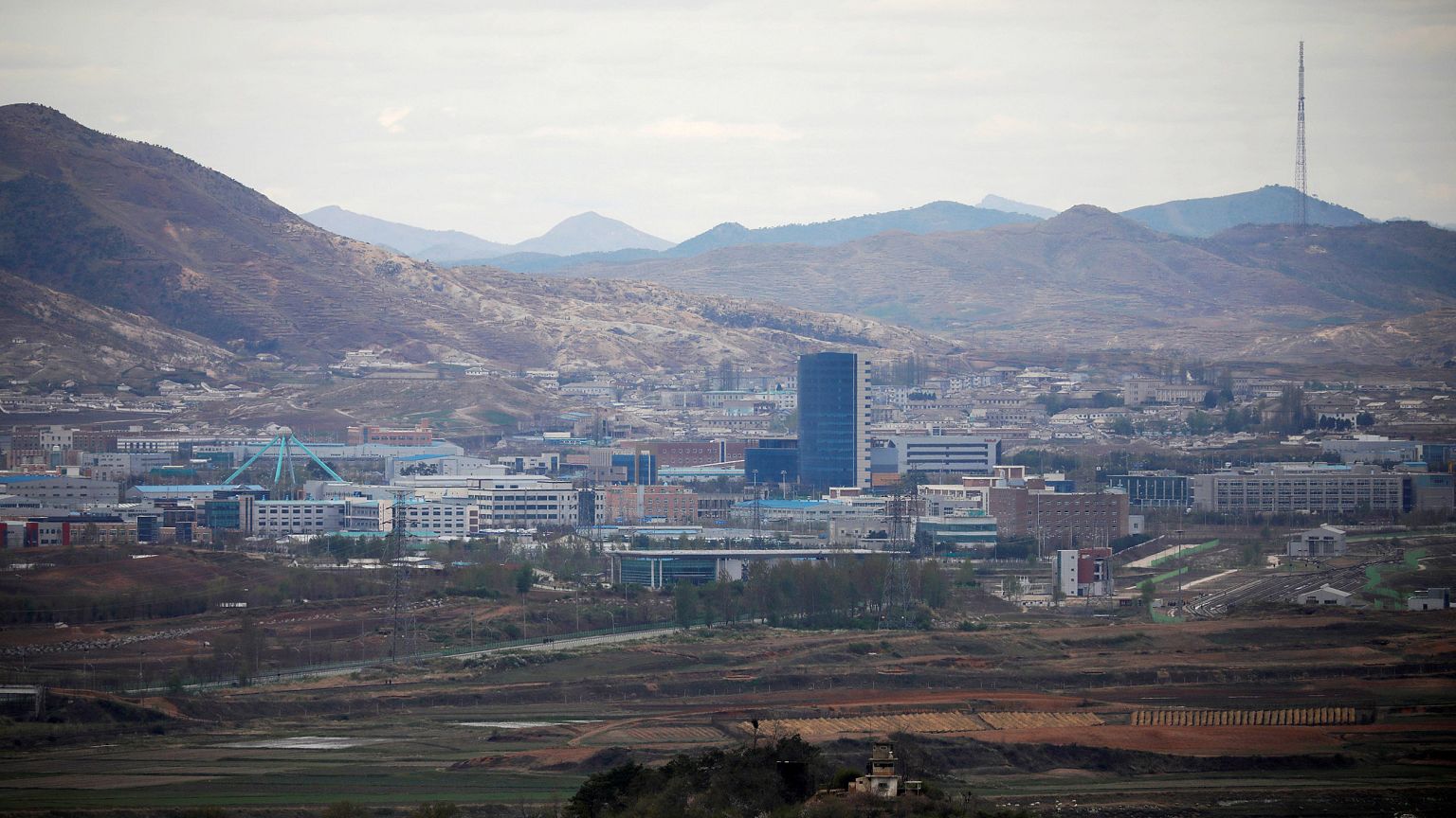 Image: The inter-Korean Kaesong Industrial Complex as seen from the Dora ob