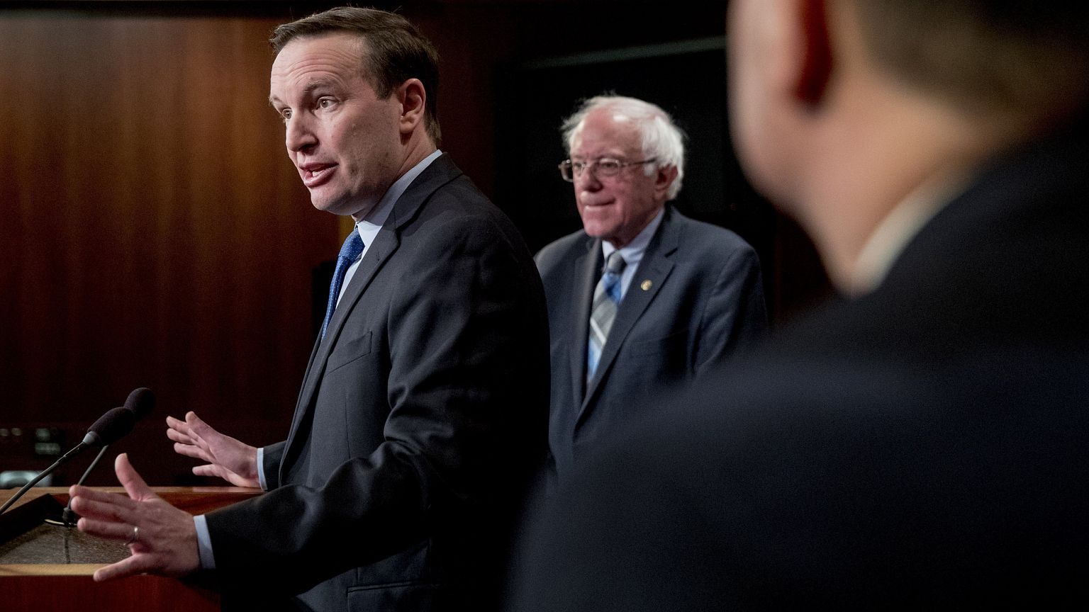 Image: Sen. Chris Murphy, D-Conn., speaks at a news conference on Capitol H