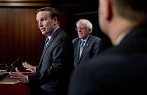 Image: Sen. Chris Murphy, D-Conn., speaks at a news conference on Capitol H