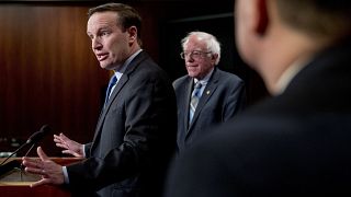 Image: Sen. Chris Murphy, D-Conn., speaks at a news conference on Capitol H