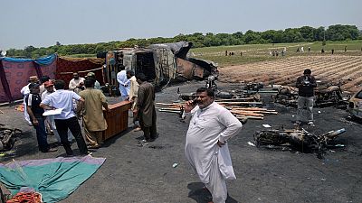 Overturned oil tanker explosion kills at least 123 in Pakistan