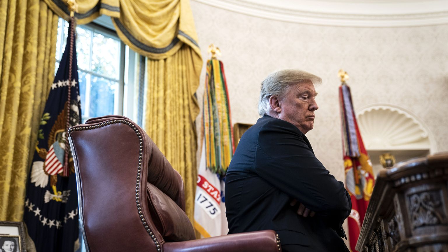 Image: President Donald Trump at the Oval Office in the White House on Nov.