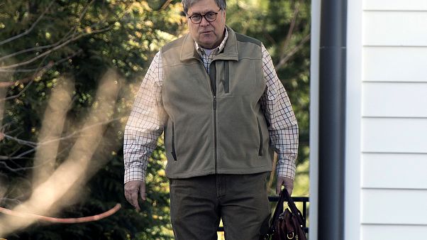Image: Attorney General William Barr leaves his home in McLean, Virginia, o Image: Attorney General William Barr leaves his home in McLean, Virginia, o