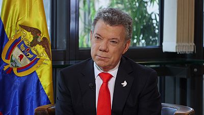 الرئيس الكولومبي خوان مانويل سانتوس يتحدث عن إتفاقية السلام لقناة يورونيوز