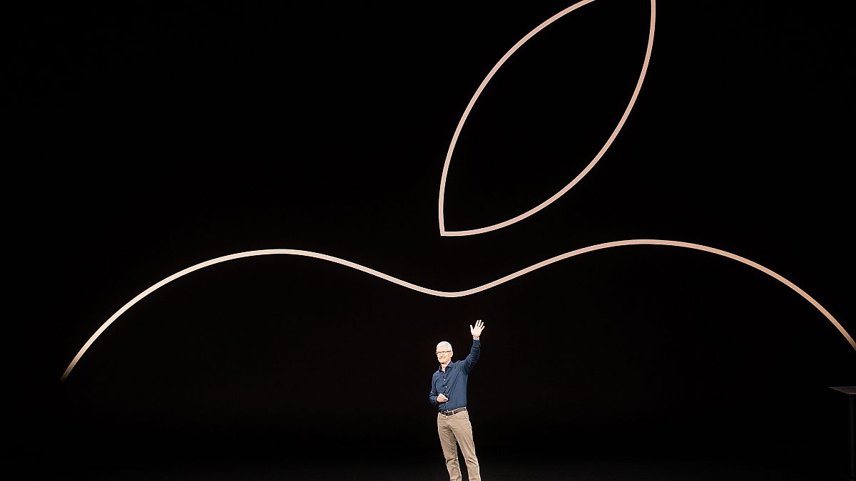 Image: Apple CEO Tim Cook at an event in Cupertino, California, on Sept. 12