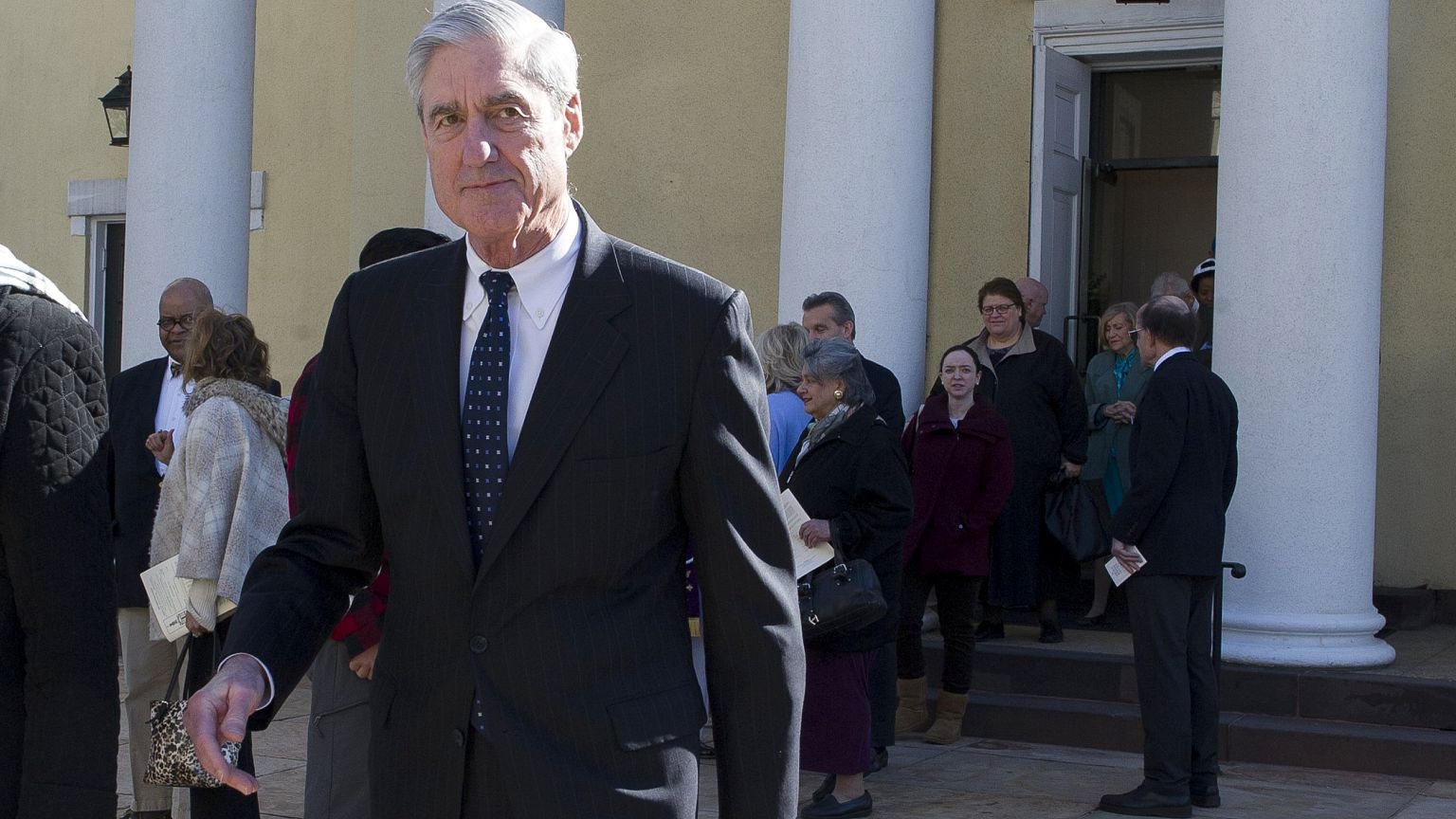 Image: Special Counsel Robert Mueller departs St. John's Episcopal Church n