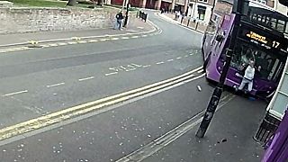 Man flattened by bus heads straight to pub