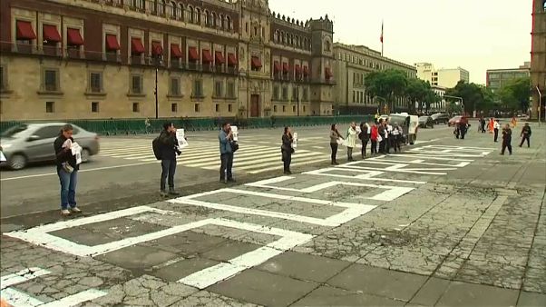 Mexican journalists protest murdered colleagues Mexican journalists protest murdered colleagues