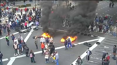 Разгон протестов в Буэнос-Айресе