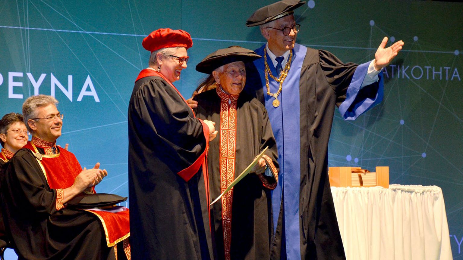 97-year-old graduates in Cyprus