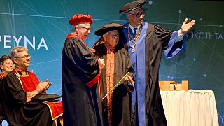 97-year-old graduates in Cyprus