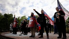 Image: Members of the National Socialist Movement hold a rally in Newnan, G