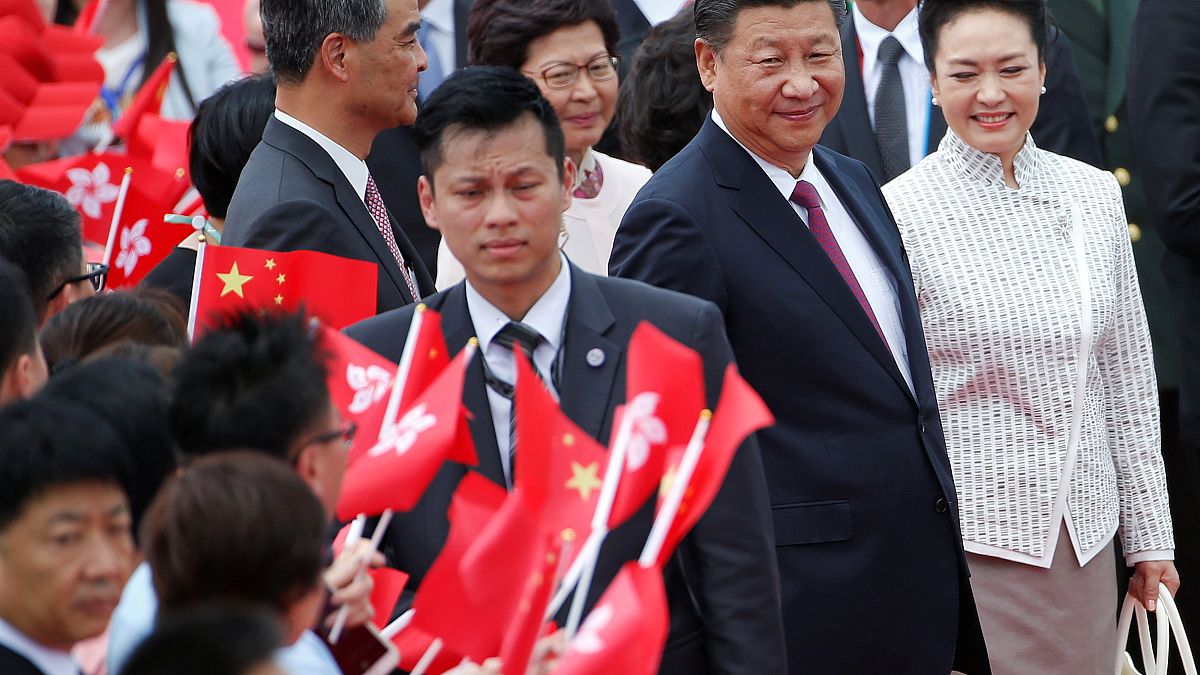 Xi Jinping em visita contestada a Hong Kong