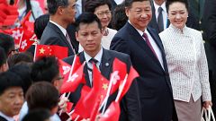 Xi Jinping em visita contestada a Hong Kong