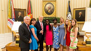 Trump and Ivanka host two Chibok girls at the White House