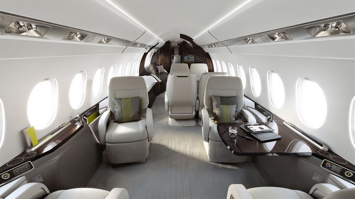Flying a Falcon corporate jet