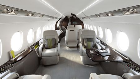 Flying a Falcon corporate jet